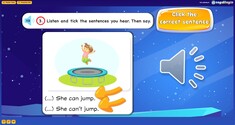 Action Verbs & Can-Can't 7 - Listening Activity